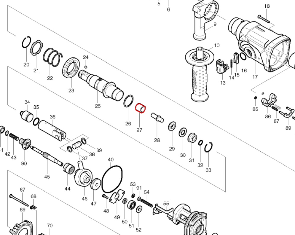 Makita hr2450 схема