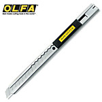 Нож OLFA с выдвижным лезвием и корпусом из нержавеющей стали, автофиксатор, 9мм OL-SVR-2