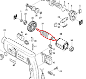 Ротор 220-240В в сб. HP2050 517414-1