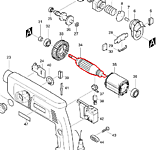 Ротор 220-240В в сб. HP2050 517414-1