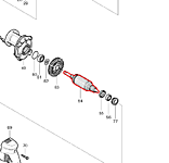 Ротор 220-240В в сб. HR2450 515668-4 зам.517378-9