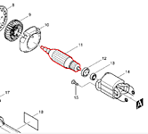 Ротор 220В в сб.для 9528NB 517308-0 зам.517173-7