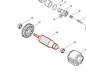 Ротор 220В в сбope к 6821 517153-3 зам.517154-1
